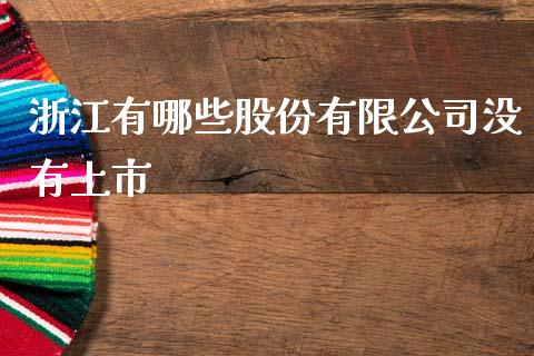 浙江有哪些股份有限公司没有上市_https://m.lcpcjs.com_白银期货保证金_第1张