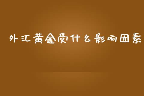 外汇黄金受什么影响因素_https://m.lcpcjs.com_期货交易时间_第1张