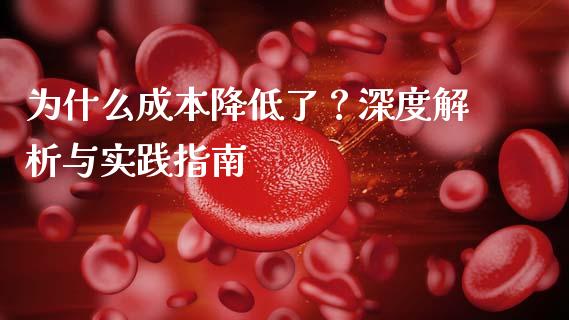 为什么成本降低了？深度解析与实践指南_https://m.lcpcjs.com_白银期货保证金_第1张