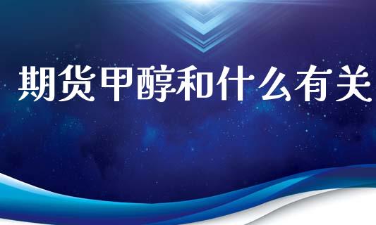 期货甲醇和什么有关_https://m.lcpcjs.com_期货交易时间_第1张