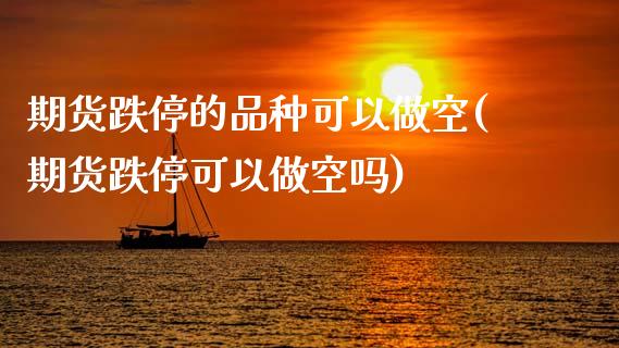 期货跌停的品种可以做空(期货跌停可以做空吗)_https://m.lcpcjs.com_期货交易_第1张