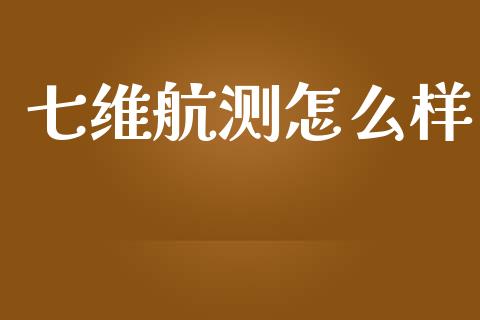 七维航测怎么样_https://m.lcpcjs.com_期货交易_第1张