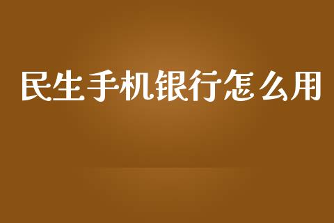 民生手机银行怎么用_https://m.lcpcjs.com_期货交易时间_第1张