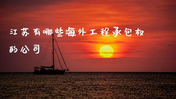 江苏有哪些海外工程承包权的公司_https://m.lcpcjs.com_恒指期货保证金_第1张
