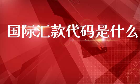 国际汇款代码是什么_https://m.lcpcjs.com_恒指期货保证金_第1张