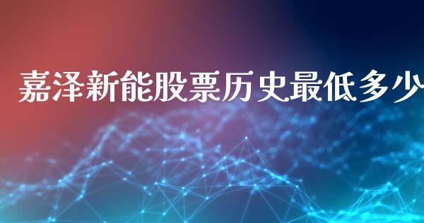 嘉泽新能股票历史最低多少_https://m.lcpcjs.com_恒指期货保证金_第1张