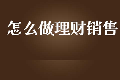 怎么做理财销售_https://m.lcpcjs.com_恒指期货保证金_第1张