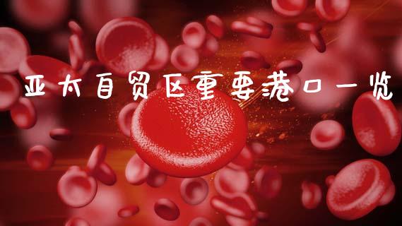 亚太自贸区重要港口一览_https://m.lcpcjs.com_期货交易时间_第1张