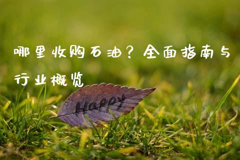 哪里收购石油？全面指南与行业概览_https://m.lcpcjs.com_白银期货保证金_第1张