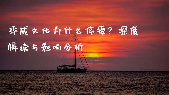 骅威文化为什么停牌？深度解读与影响分析_https://m.lcpcjs.com_期货交易时间_第1张