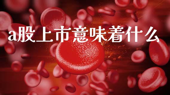 a股上市意味着什么_https://m.lcpcjs.com_期货交易时间_第1张