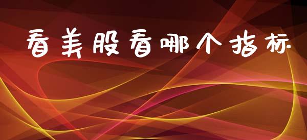 看美股看哪个指标_https://m.lcpcjs.com_期货交易时间_第1张