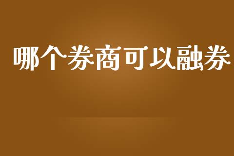 哪个券商可以融券_https://m.lcpcjs.com_白银期货保证金_第1张