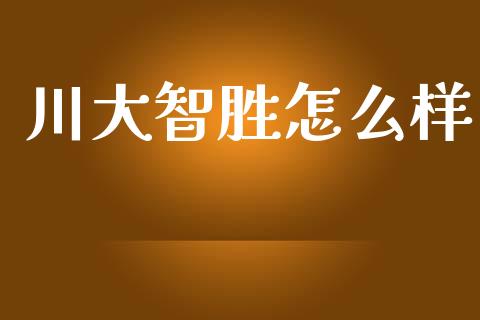 川大智胜怎么样_https://m.lcpcjs.com_期货交易时间_第1张