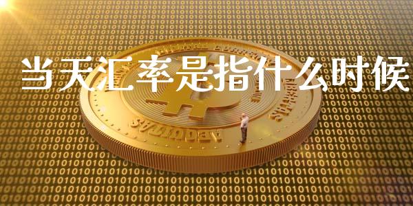 当天汇率是指什么时候_https://m.lcpcjs.com_期货交易_第1张