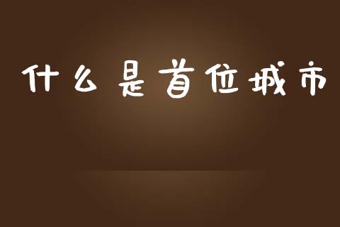 什么是首位城市_https://m.lcpcjs.com_白银期货保证金_第1张