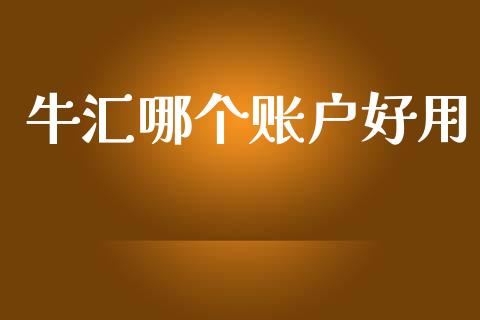 牛汇哪个账户好用_https://m.lcpcjs.com_期货交易_第1张