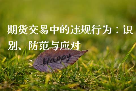 期货交易中的违规行为：识别、防范与应对_https://m.lcpcjs.com_白银期货保证金_第1张