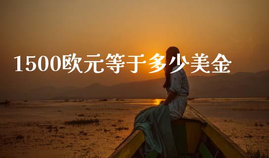 1500欧元等于多少美金_https://m.lcpcjs.com_白银期货保证金_第1张