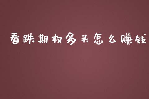 看跌期权多头怎么赚钱_https://m.lcpcjs.com_恒指期货保证金_第1张