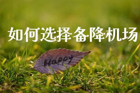 如何选择备降机场_https://m.lcpcjs.com_期货交易时间_第1张