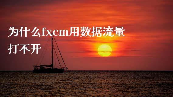 为什么fxcm用数据流量打不开_https://m.lcpcjs.com_期货交易_第1张