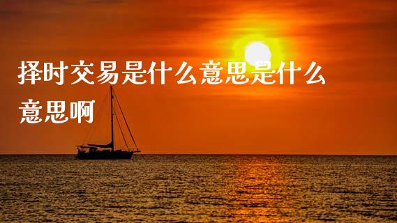 择时交易是什么意思是什么意思啊_https://m.lcpcjs.com_期货交易时间_第1张