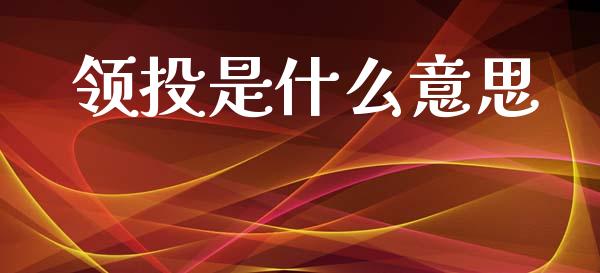 领投是什么意思_https://m.lcpcjs.com_期货交易时间_第1张